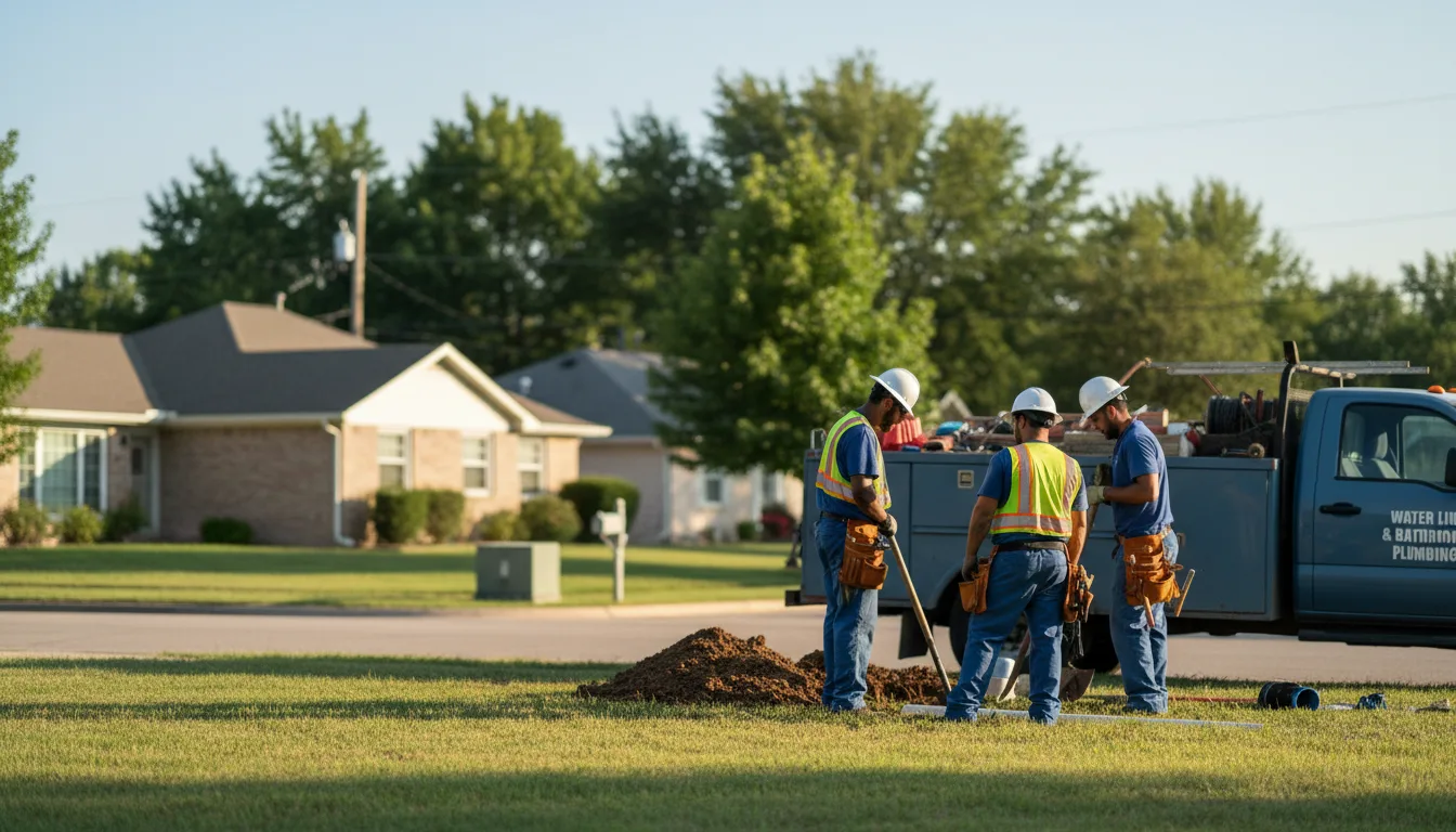Residential water line and bathroom plumbing service in Ary, KY